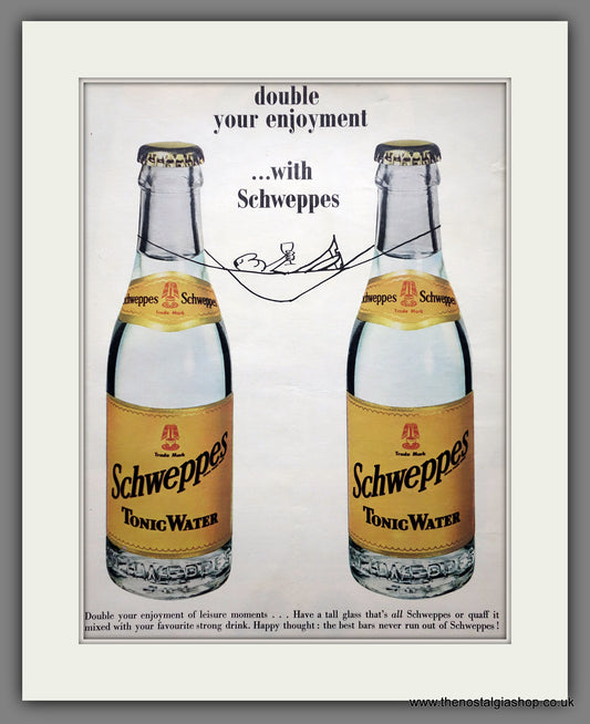 Schweppes Tonic Water. Original Advert 1966 (ref AD301039)