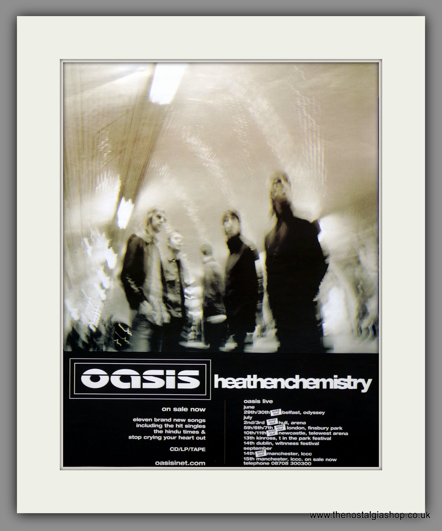 Oasis Heathen Chemistry. Large Original advert 2002 (ref AD15412)