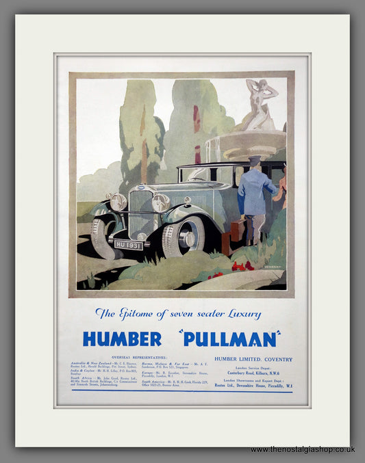 Humber Pullman. Original Advert 1931 (ref AD301081)