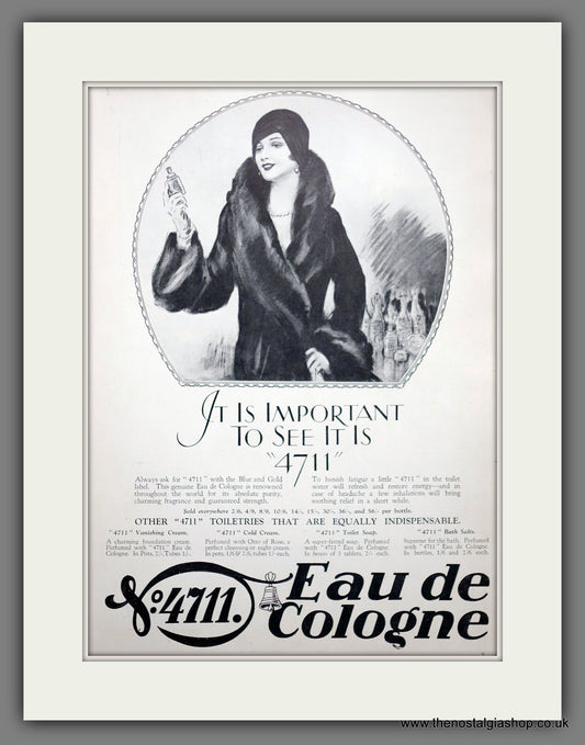 4711 Eau de Cologne Perfume. Original Advert 1929 (ref AD301105)