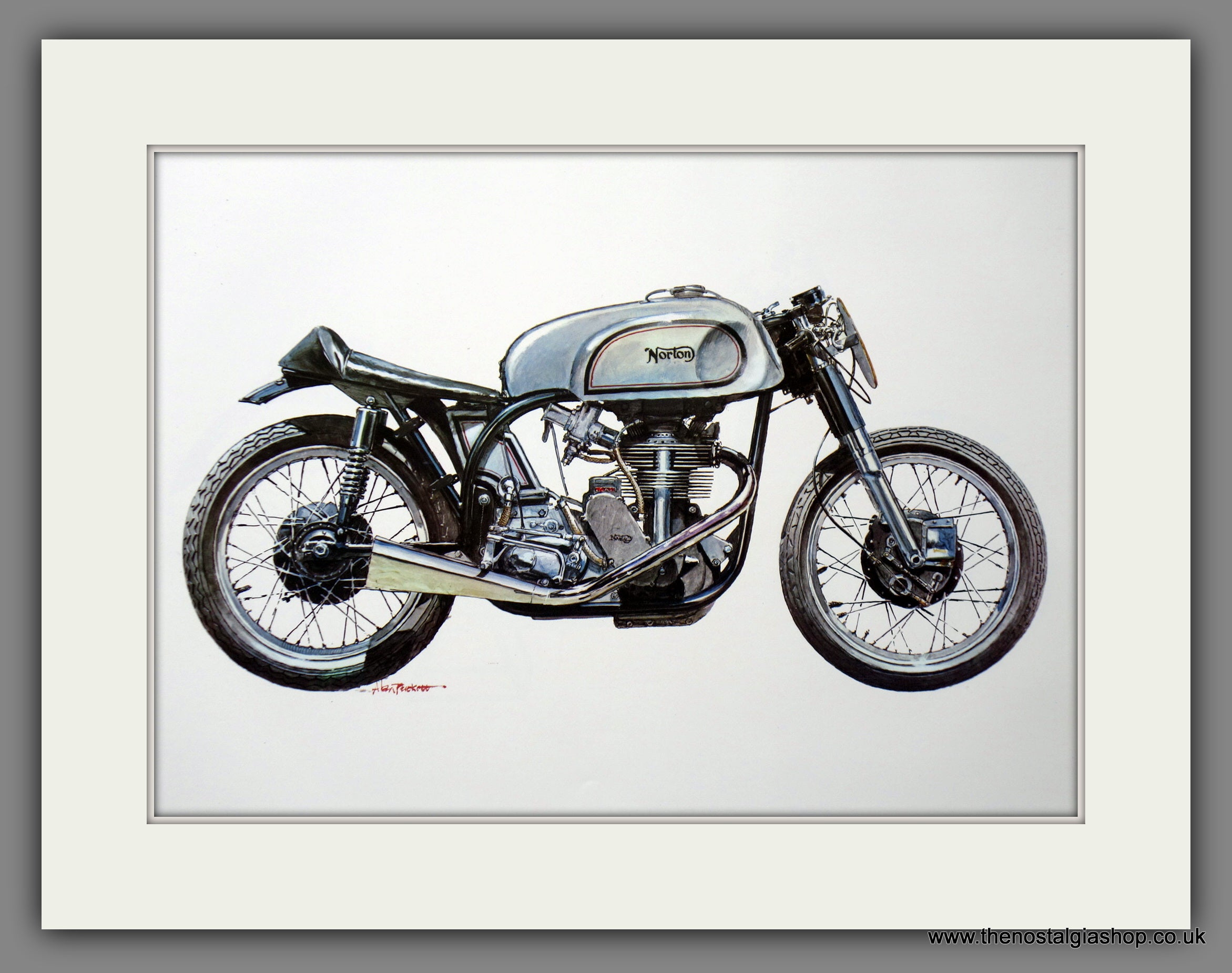 Manx Norton 1959. Motorcycle Print 1970's (ref PR3050) – The Nostalgia Shop