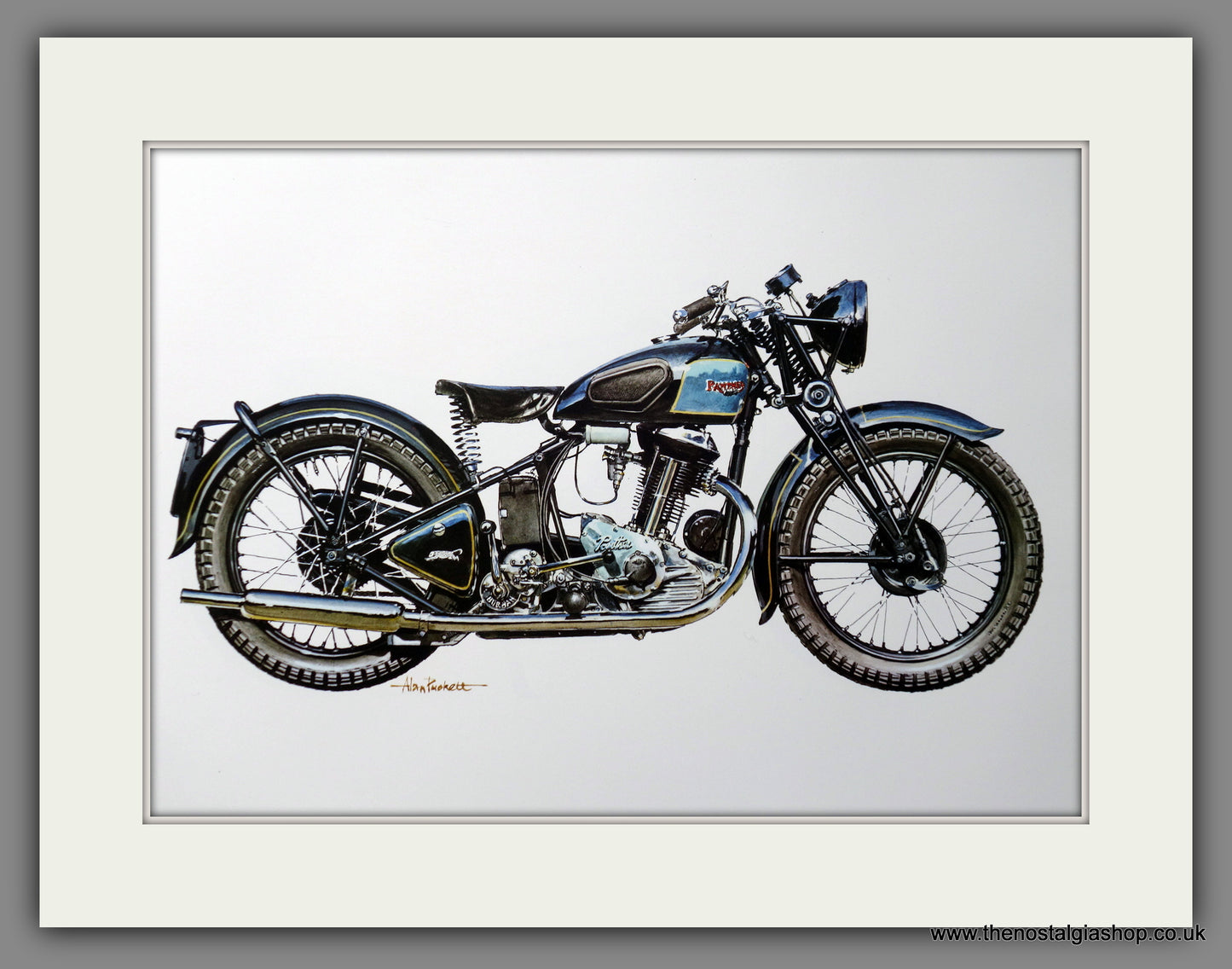 Panther Model 60 1946. Motorcycle Print 1970's (ref PR3069)
