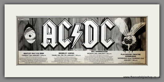 AC DC UK Shows. Original Advert 1985 (ref AD400111)