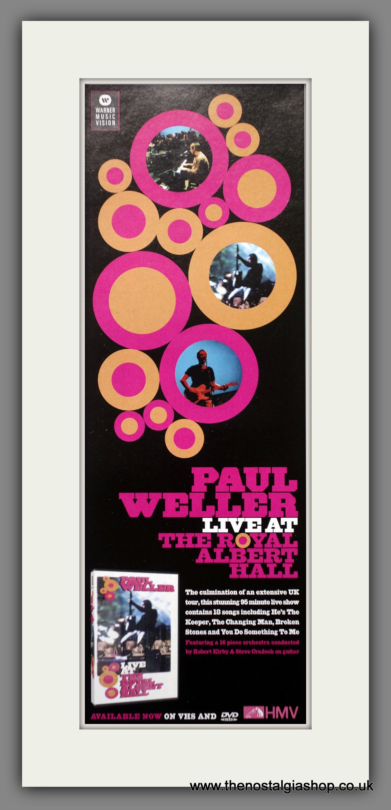 Paul Weller at the Royal Albert Hall. 2001 Original Advert (ref AD400112)