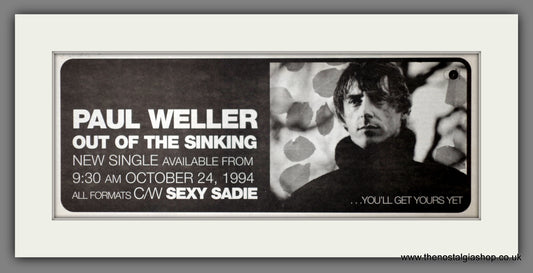 Paul Weller Out Of The Sinking. 1994 Original Advert (ref AD400102)