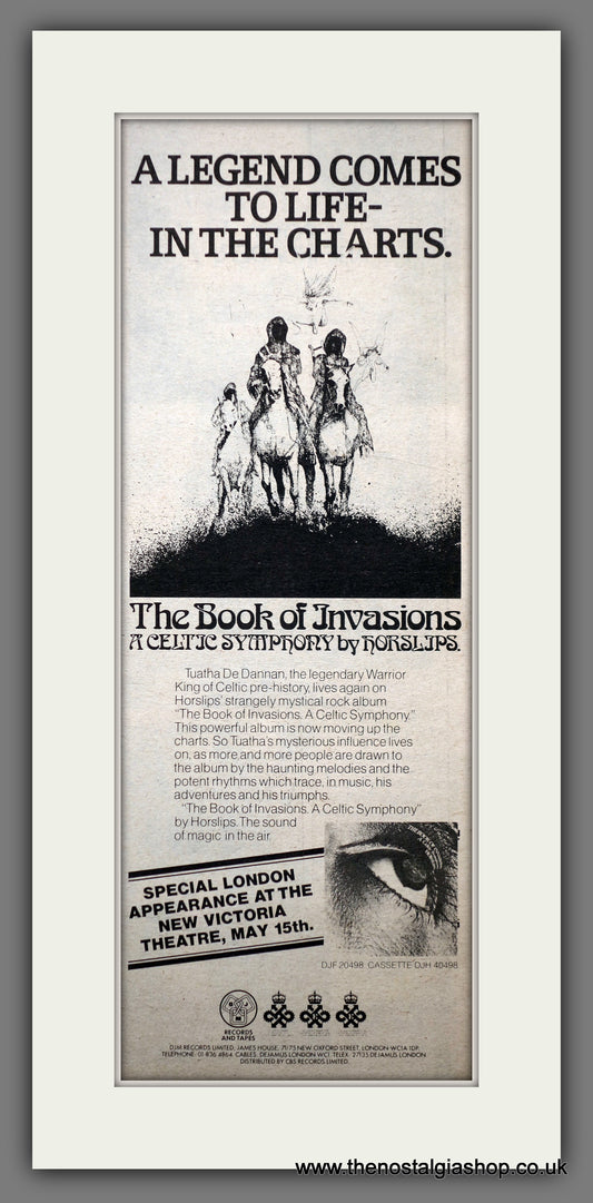 Horslips The Book Of Invasions.  Original Advert 1977 (ref AD200604)