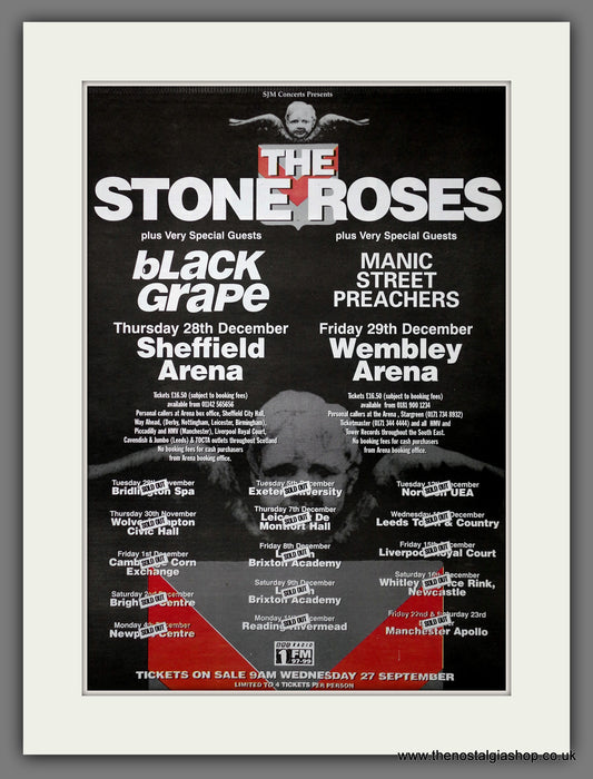 Stone Roses (The) Tour Dates. Original Advert 1995 (ref AD15603)
