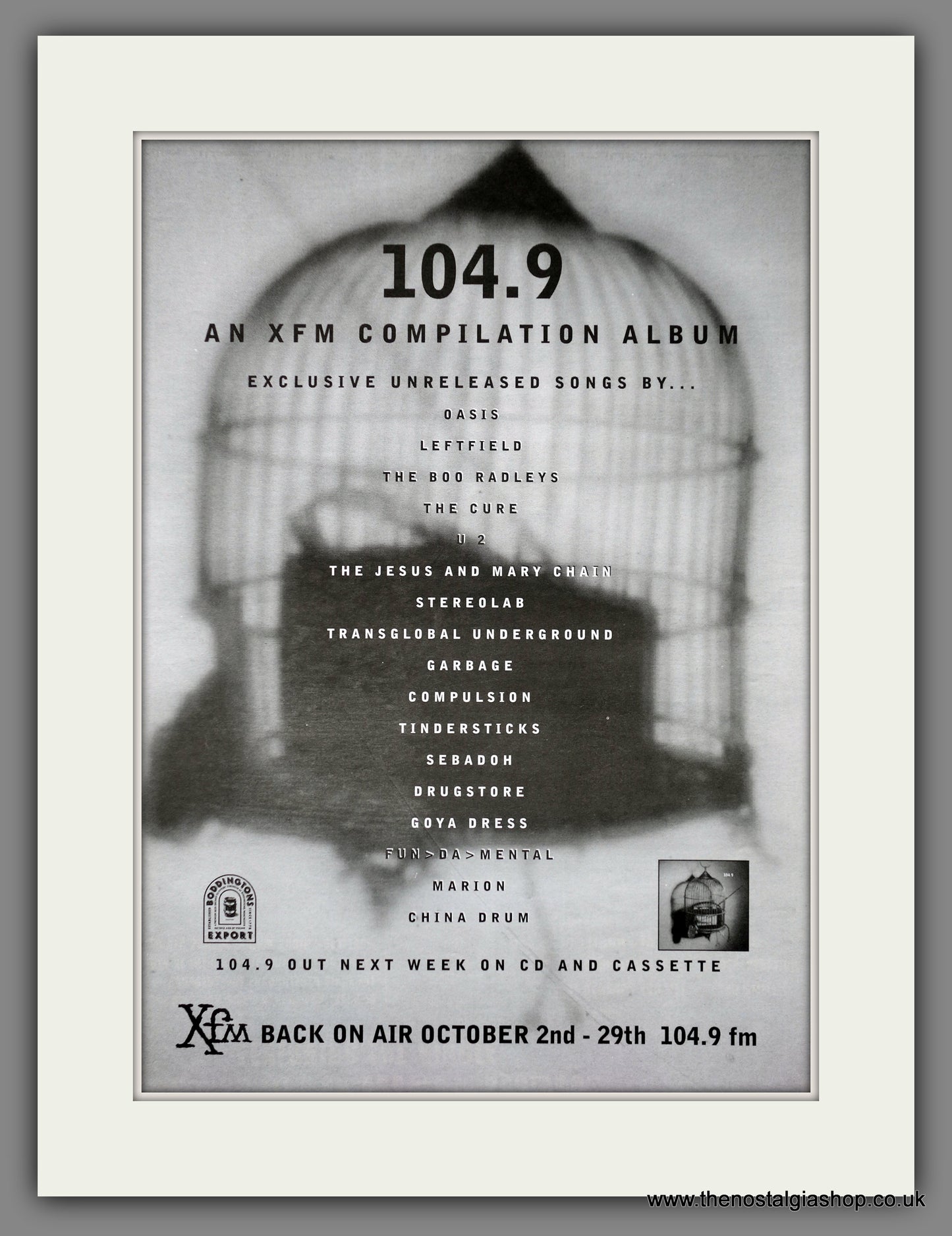 104.9 An XFM Compilation Album. Original Advert 1995 (ref AD15607)
