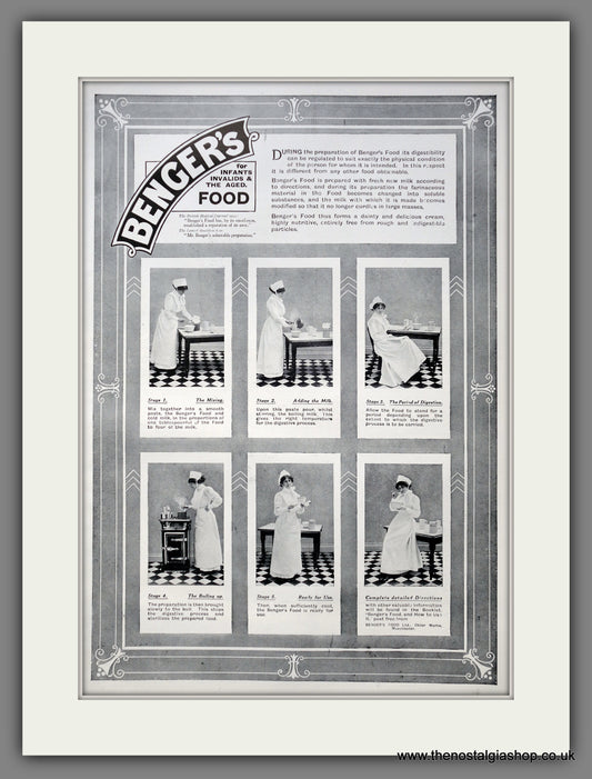 Benger's Food. Large Original Advert 1911 (ref AD15423)