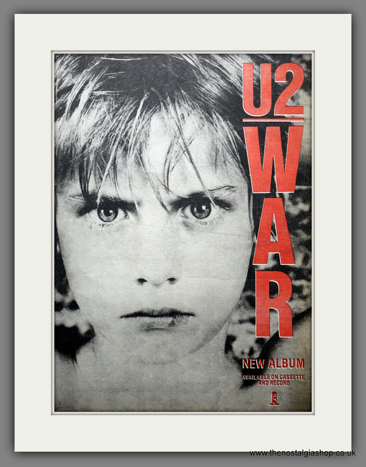 U2 War. Original Advert 1983 (ref AD15496)