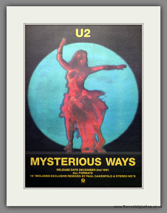 U2 Mysterious Ways. Original Advert 1991 (ref AD15499)