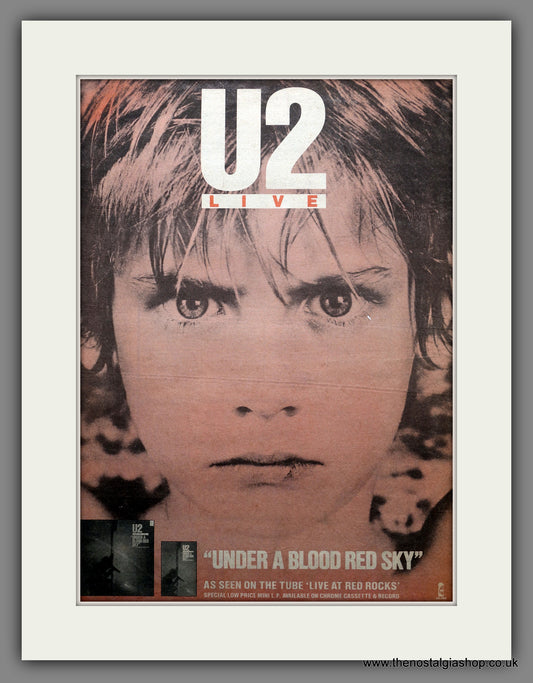 U2 Live Under A Blood Red Sky. Original Advert 1984 (ref AD15497)