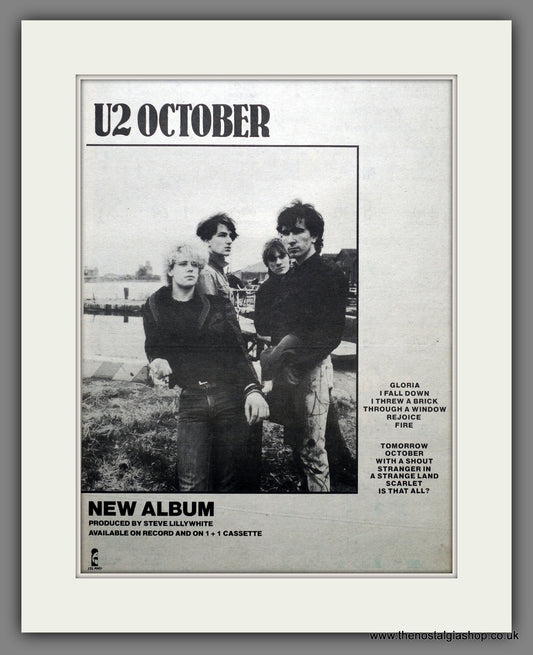 U2 October. Original Advert 1981 (ref AD15502)
