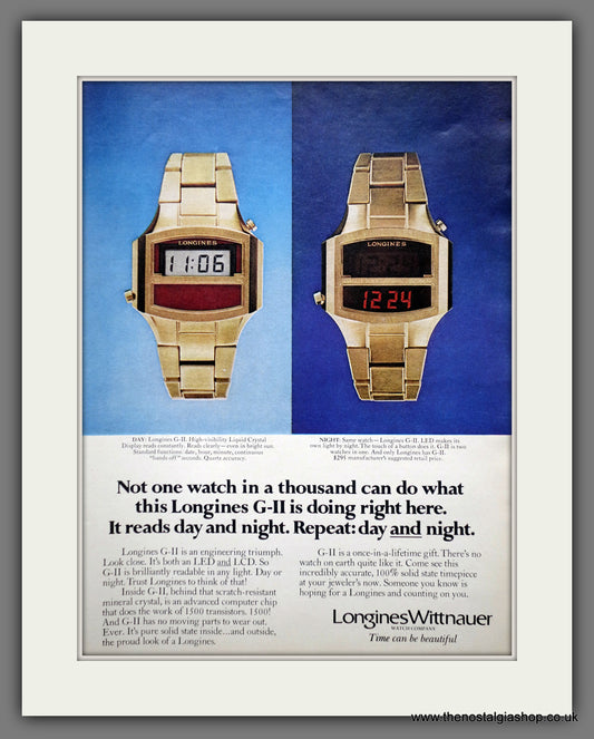 Longines Wittnauer Watches. Original Advert 1976 (ref AD60899)