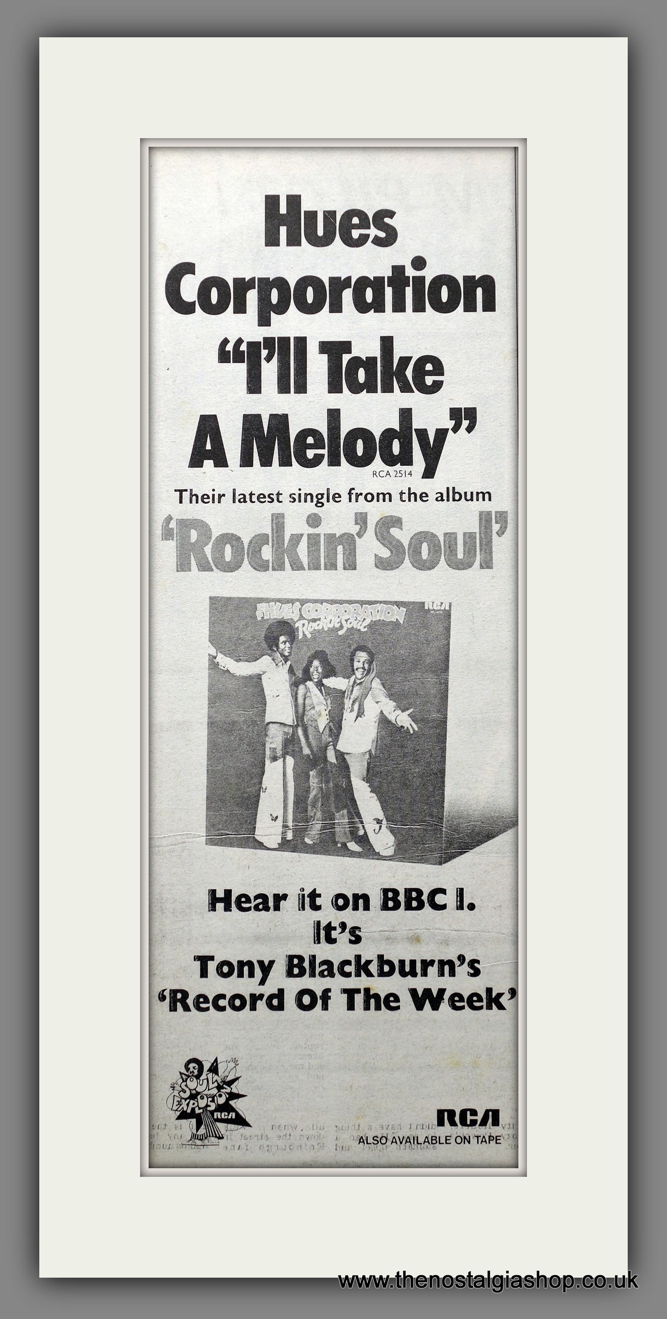 Hues Corporation I'll Take A Melody.  Original Advert 1975 (ref AD200613)