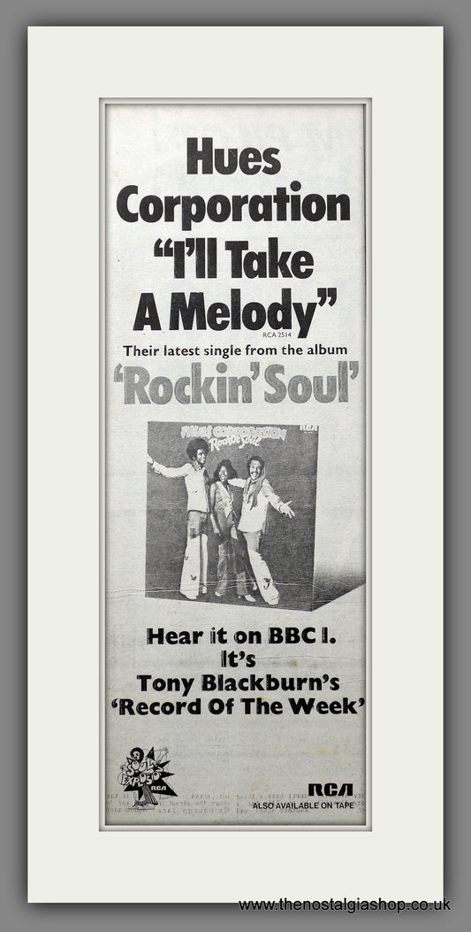 Hues Corporation I'll Take A Melody.  Original Advert 1975 (ref AD200613)