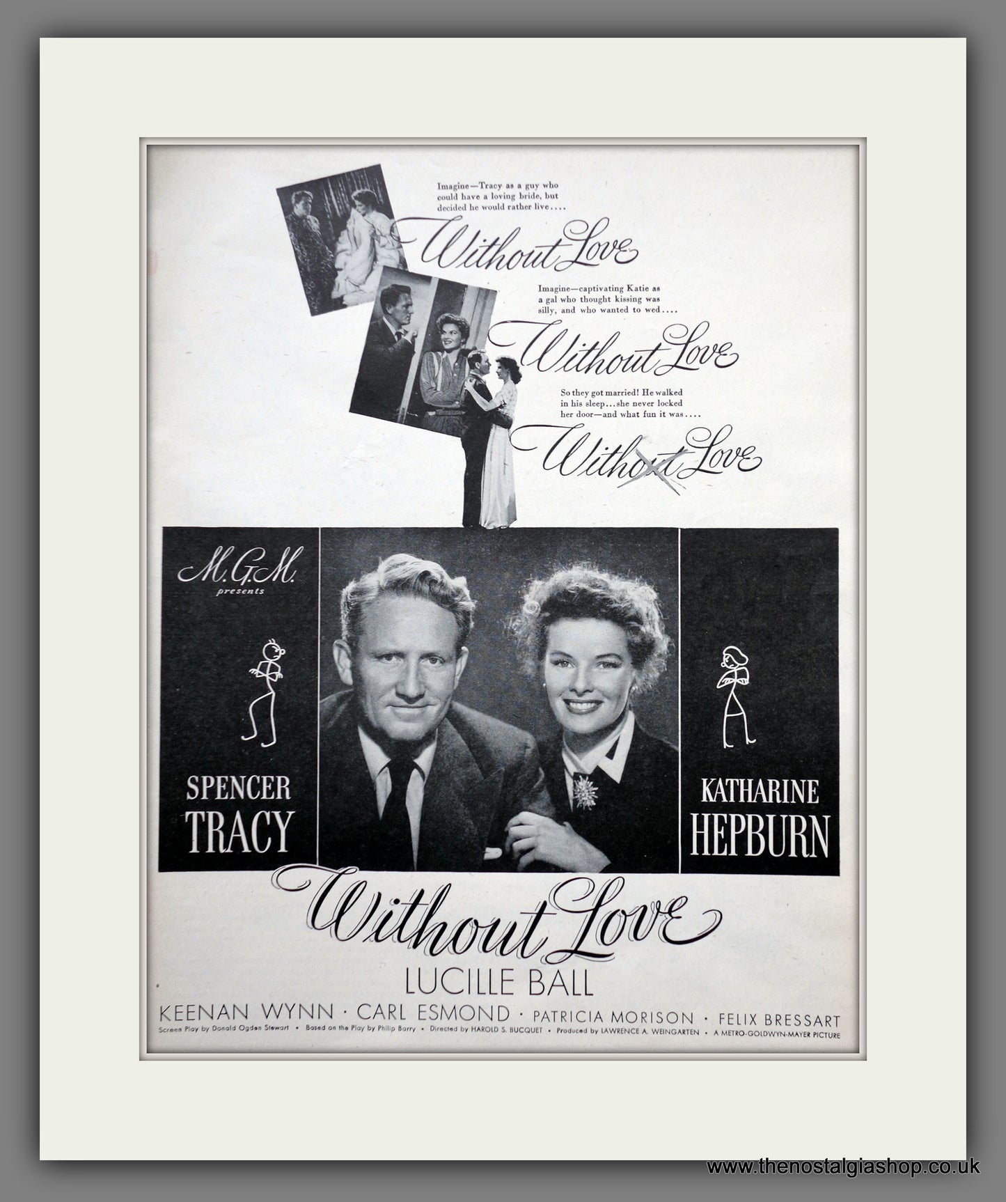 Without Love. Katharine Hepburn. Original Advert 1945 (ref AD301205)