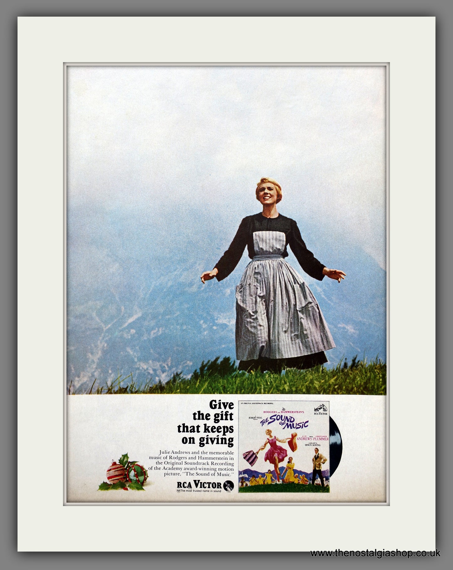 Sound Of Music. Julie Andrews. Original Advert 1966 (ref AD301236)
