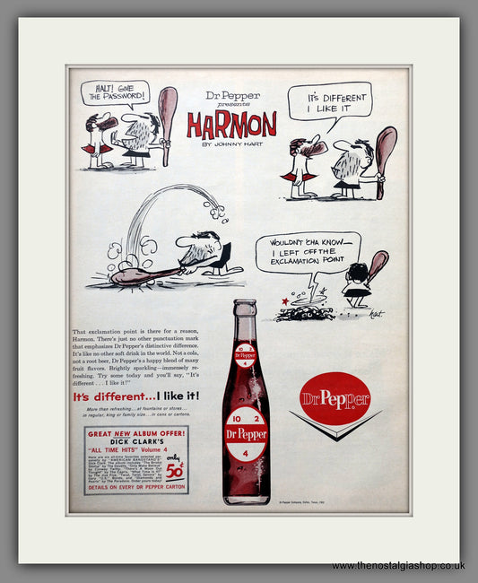 Dr Pepper Drink. Original American Advert 1963 (ref AD301214)
