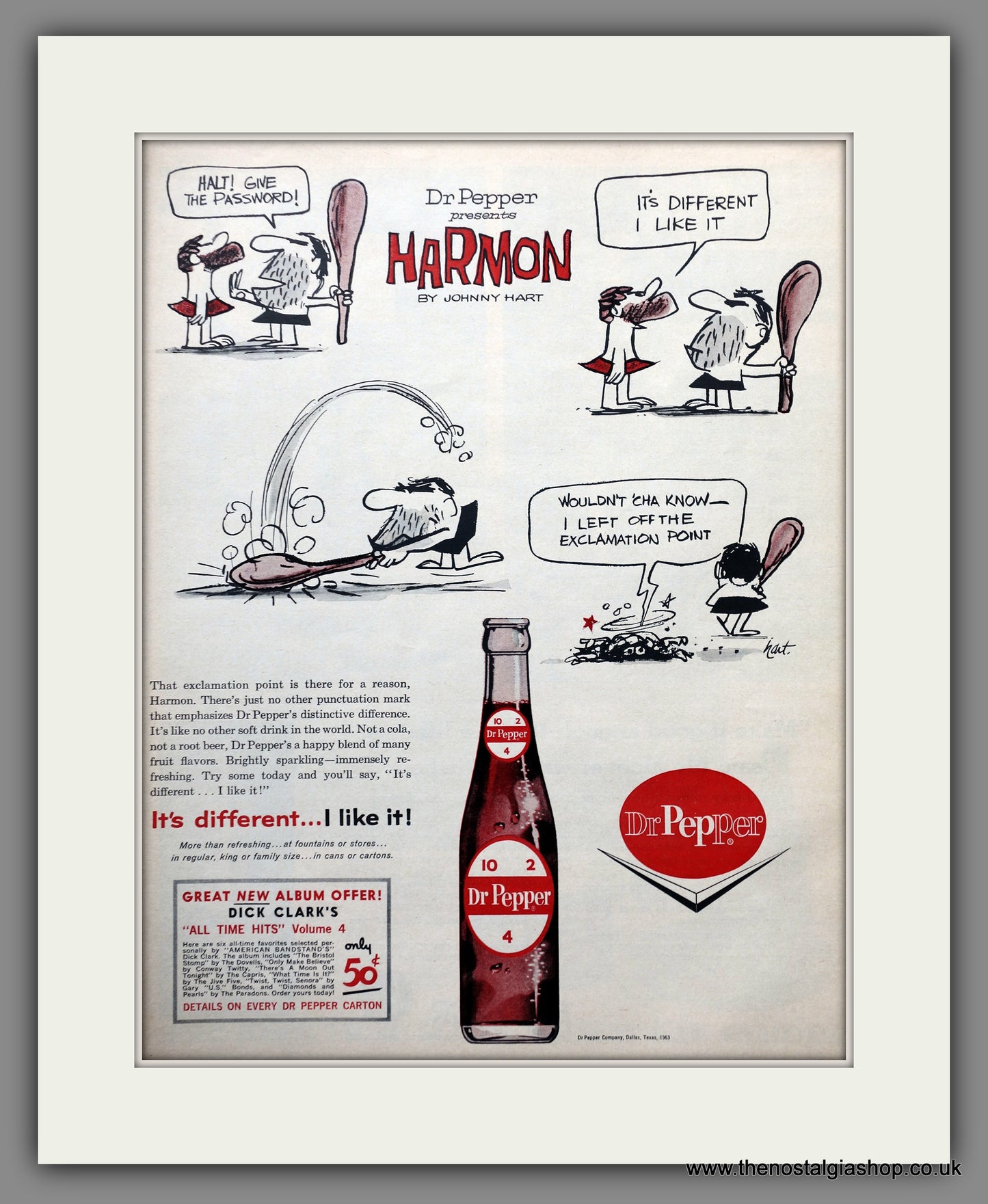 Dr Pepper Drink. Original American Advert 1963 (ref AD301214)