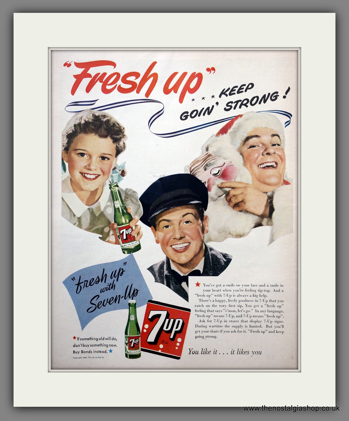 7up. Original American Advert 1943 (ref AD301219)