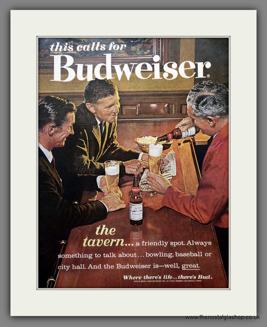 Budweiser Beer. Original Advert 1963 (ref AD301224)