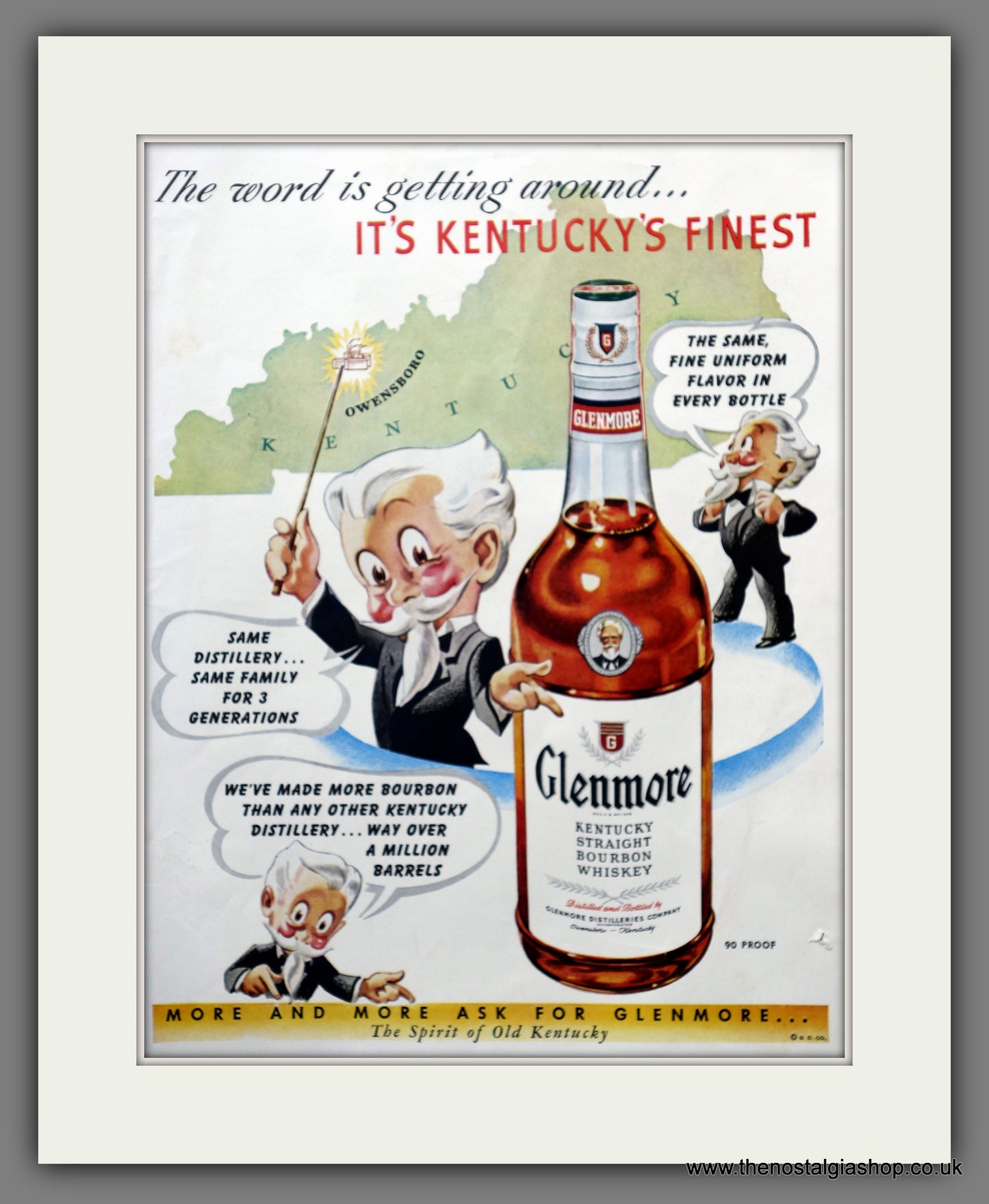 Glenmore Whiskey. Original American Advert 1950 (ref AD301228)