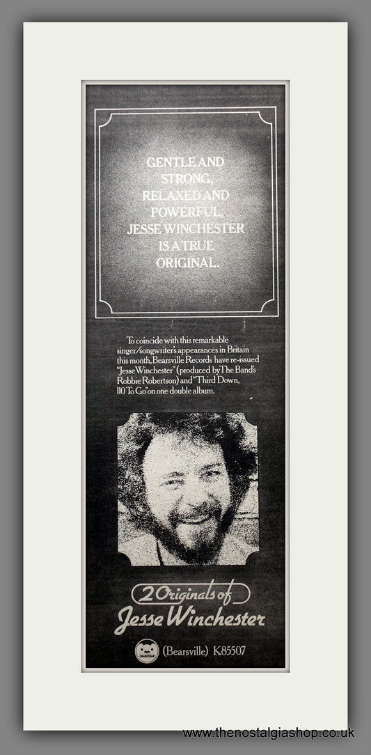 Jesse Winchester 20 Originals.  Original Advert 1976 (ref AD200648)