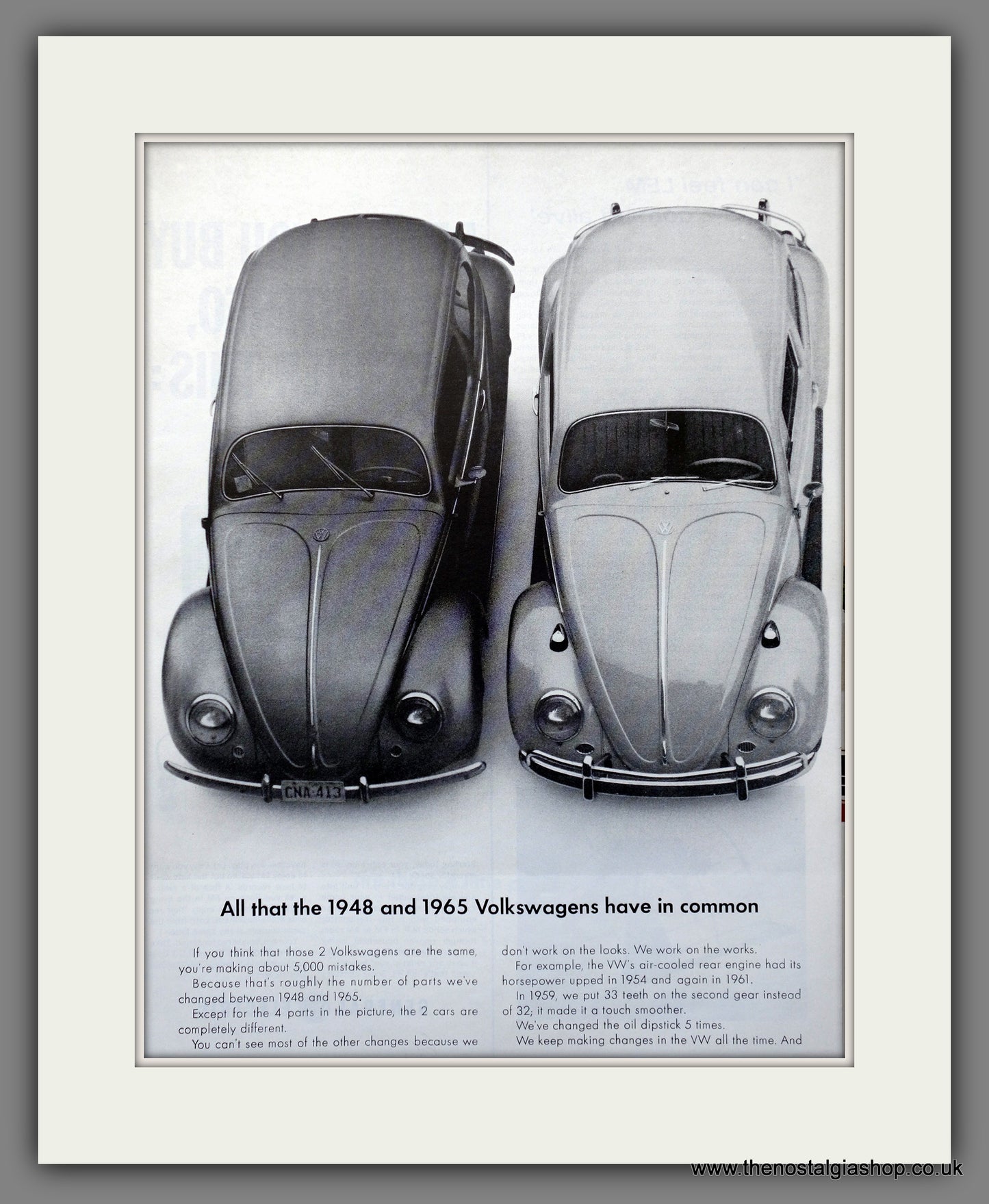 Volkswagen Beetle. 1964 Large Original Double Advert (ref AD301304)