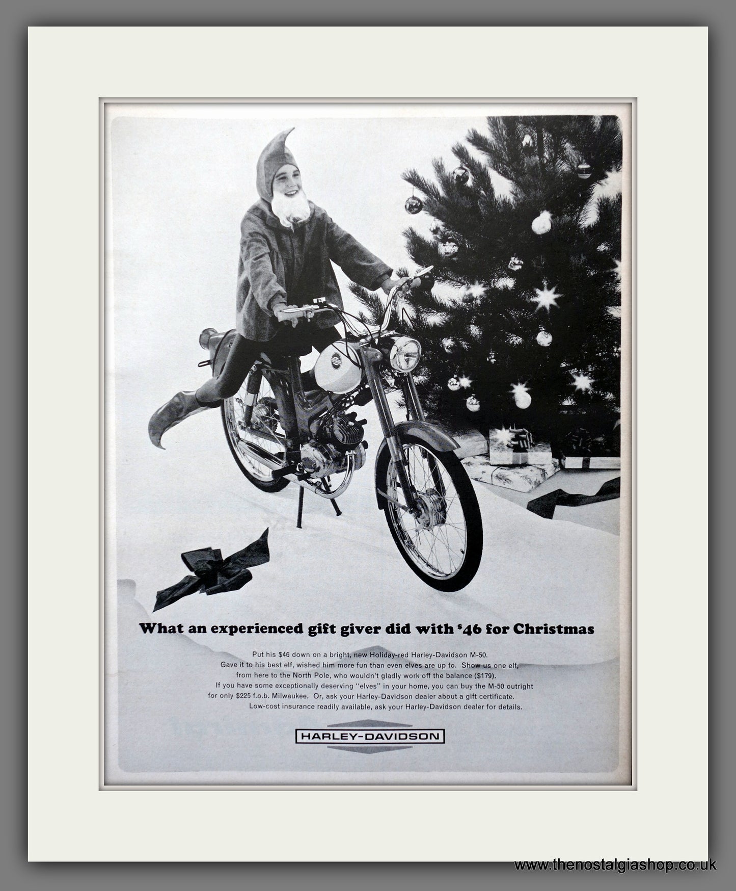 Harley-Davidson M-50 Motorcycle. 1964 Original advert (ref AD301318)