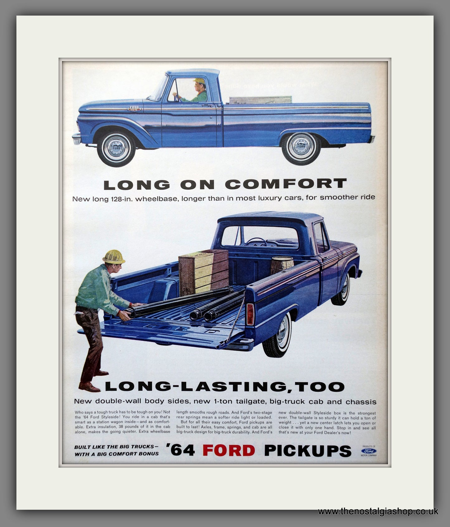 Ford Pickup Trucks. Original American Advert 1964 (ref AD301311)