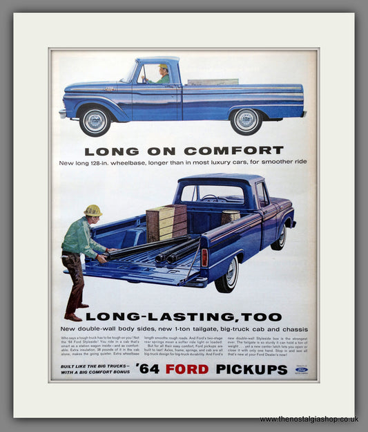 Ford Pickup Trucks. Original American Advert 1964 (ref AD301311)