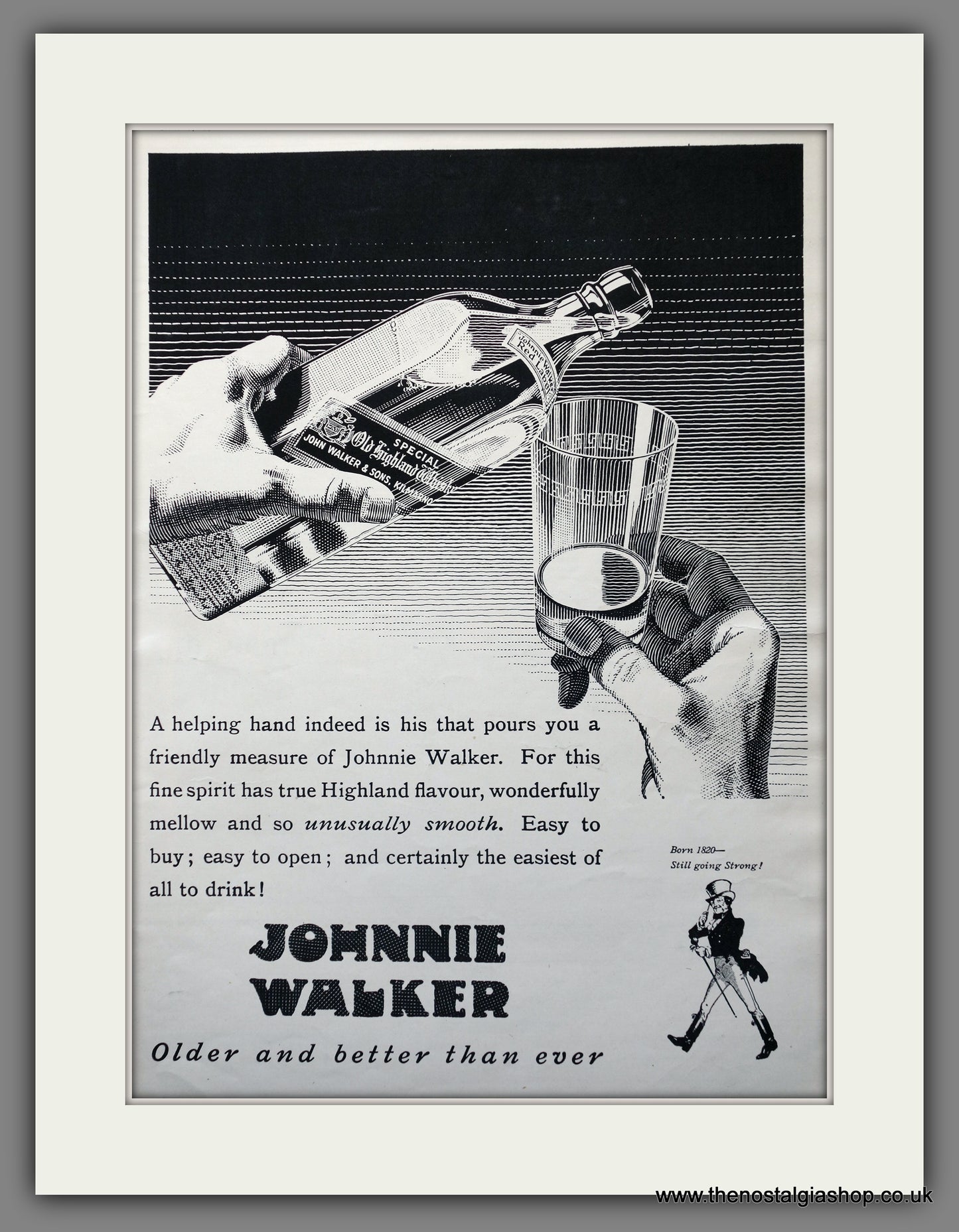Johnnie Walker Whisky. Original Advert 1935 (ref AD301323)