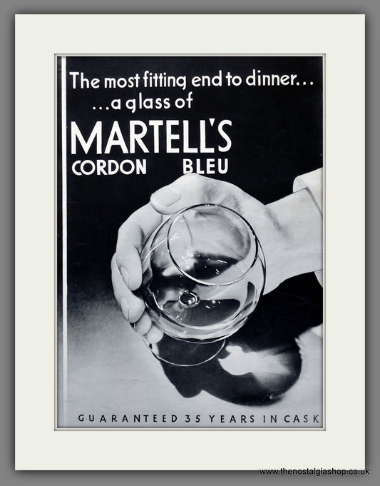 Martell's Cordon Bleu. Original Advert 1935 (ref AD301324)