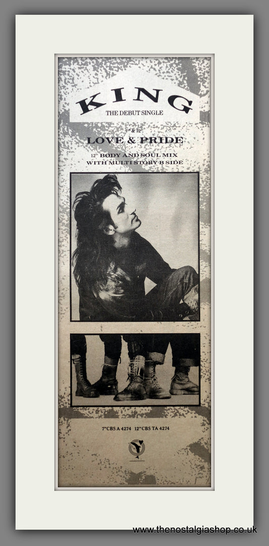 King Love & Pride. Original Advert 1984 (ref AD200707)