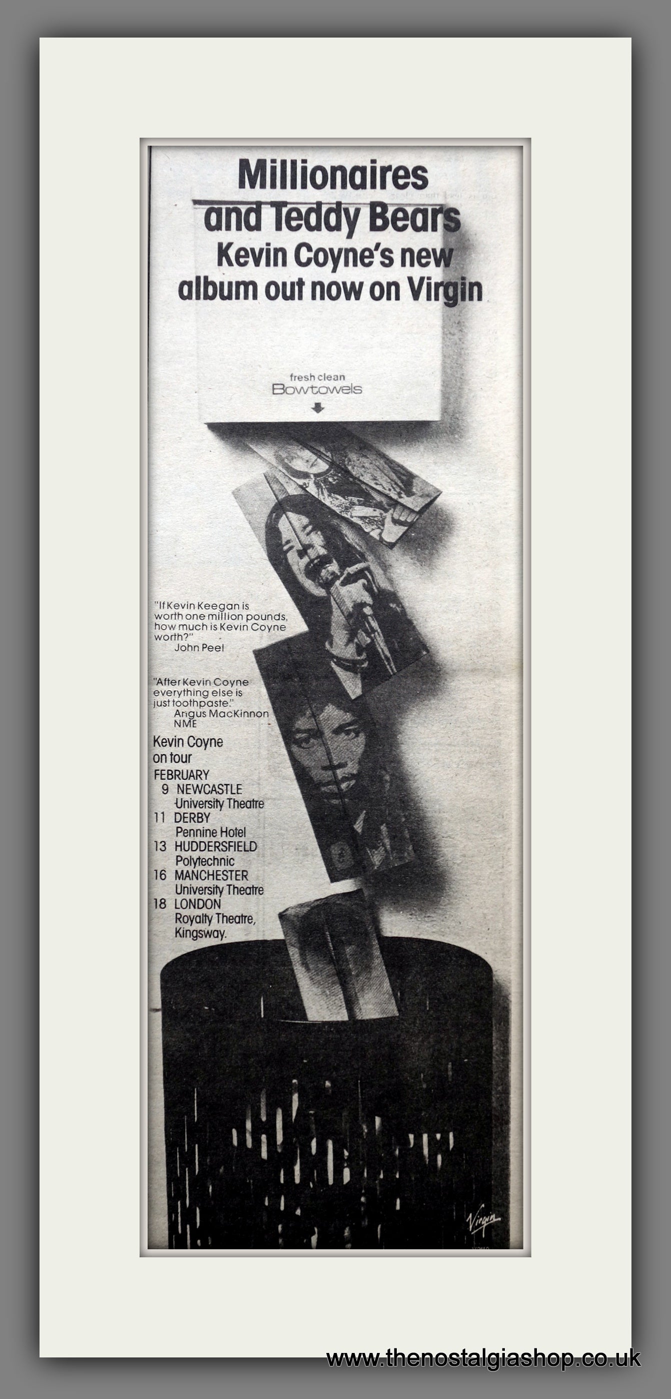 Kevin Coyne Millionaires And Teddy Bears. Original Advert 1979 (ref AD200714)