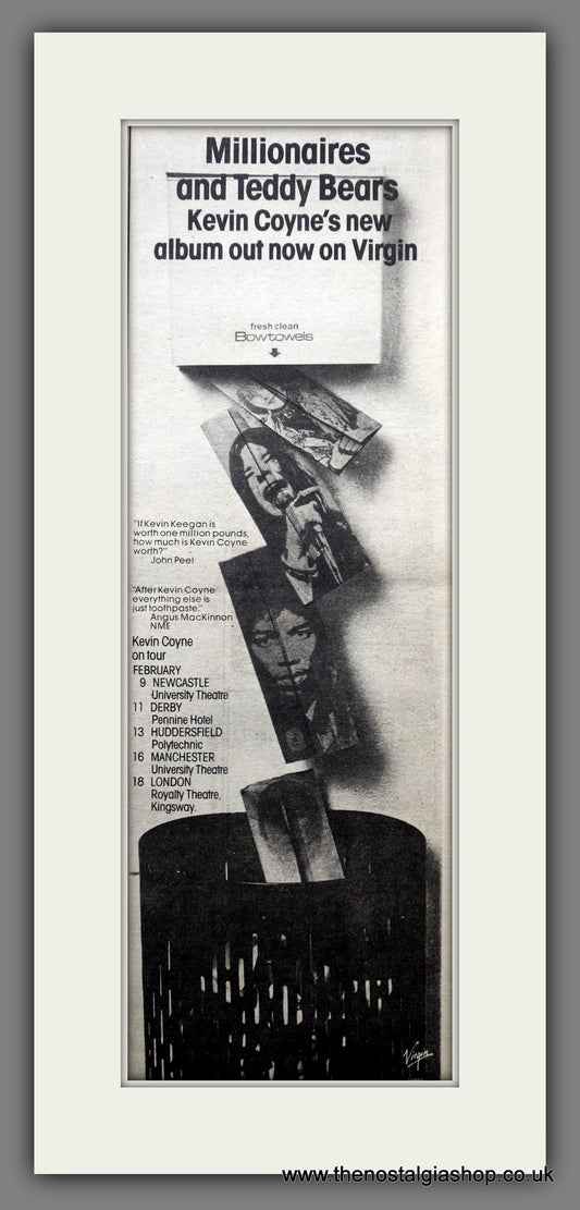 Kevin Coyne Millionaires And Teddy Bears. Original Advert 1979 (ref AD200714)
