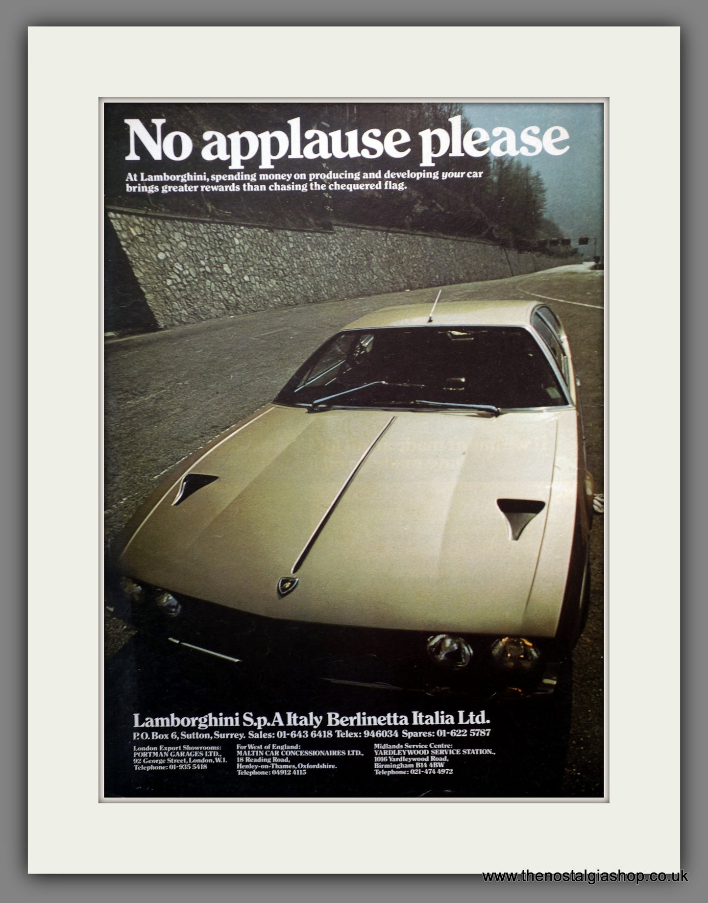 Lamborghini 1976 Original Advert (ref AD60926)