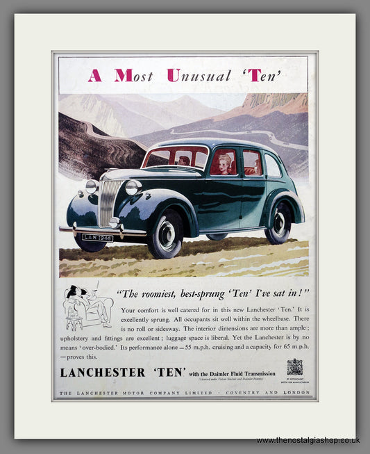 Lanchester 'Ten' Motor Cars 1946 Original Advert (ref AD60941)