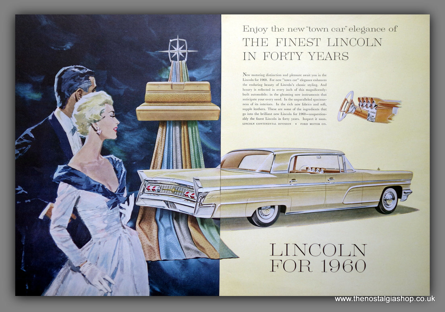 Lincoln for 1960. Original American Advert 1959 (ref AD60950)