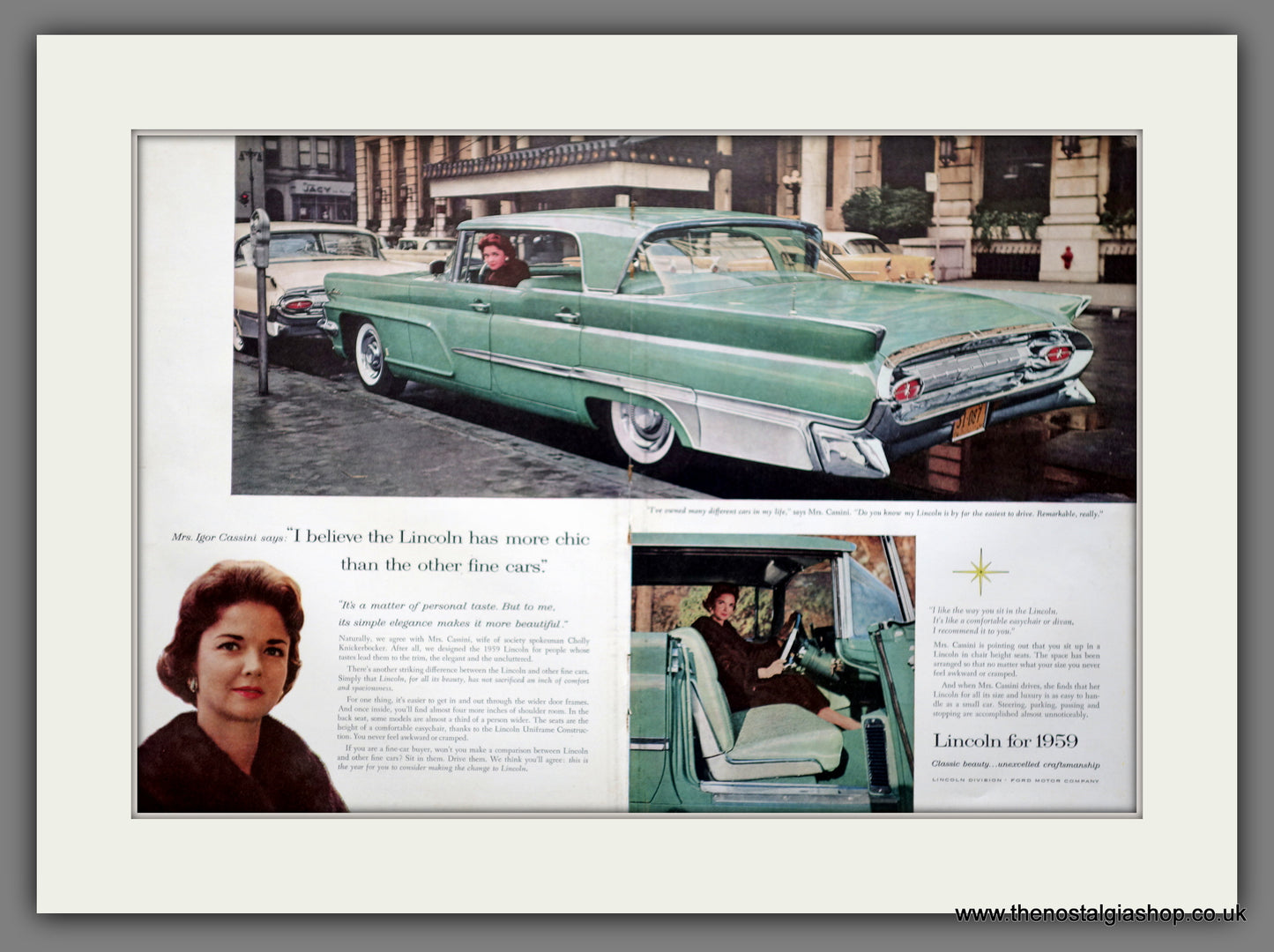 Lincoln for 1959. Original American Advert 1959 (ref AD60951)