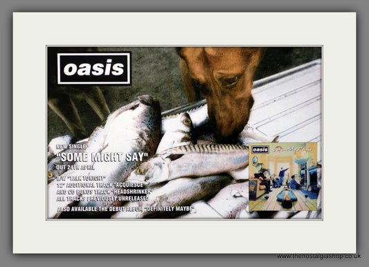 Oasis Some Might Say. Vintage Advert 1995 (ref AD60954)