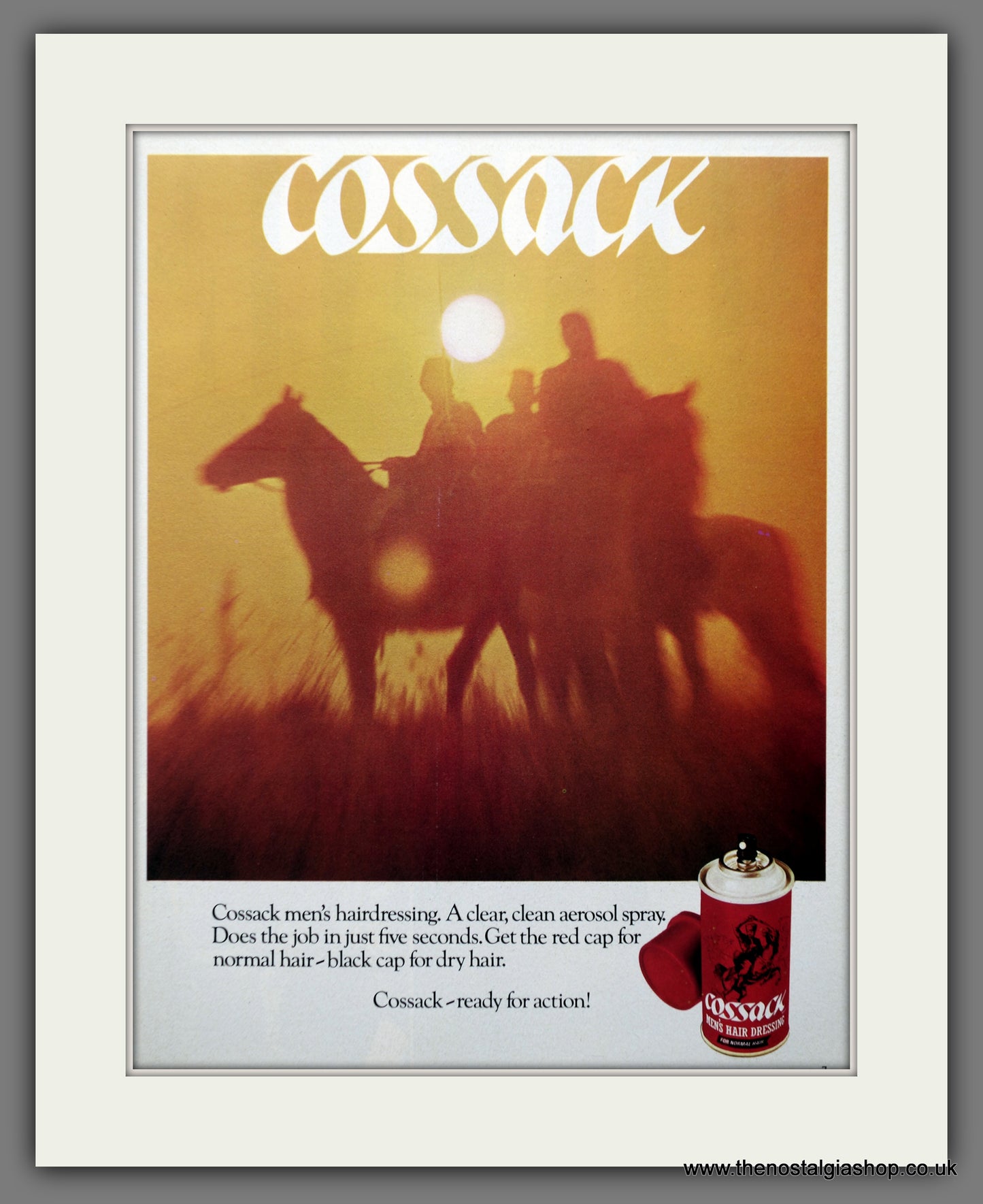 Cossack Hairspray for Men. 1971 Original Advert (ref AD60974)