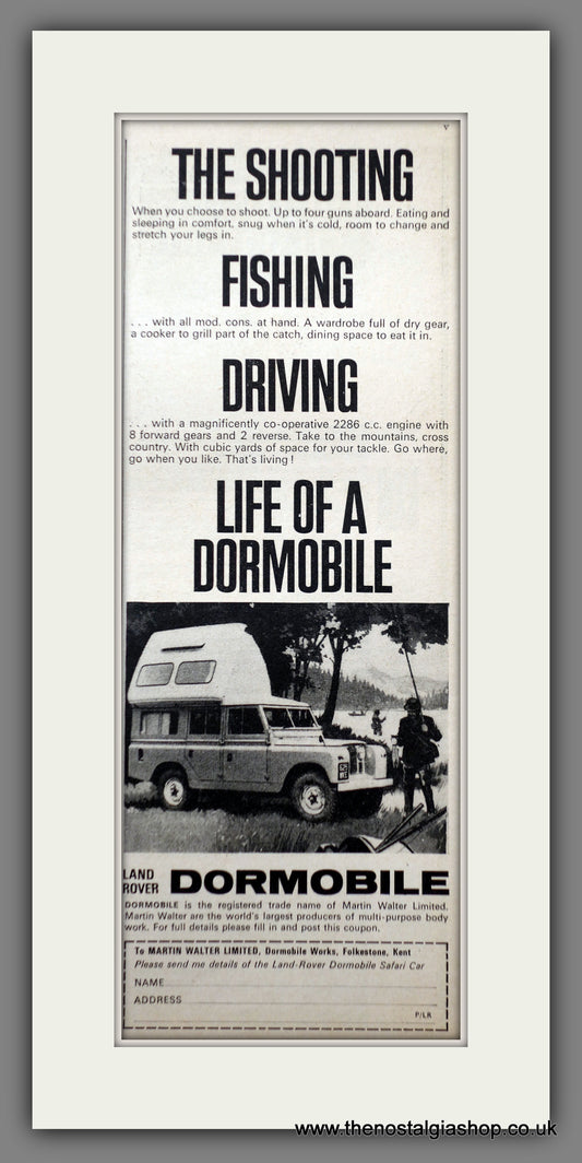 Land Rover Dormobile. 1967 Original Advert (ref AD61001)