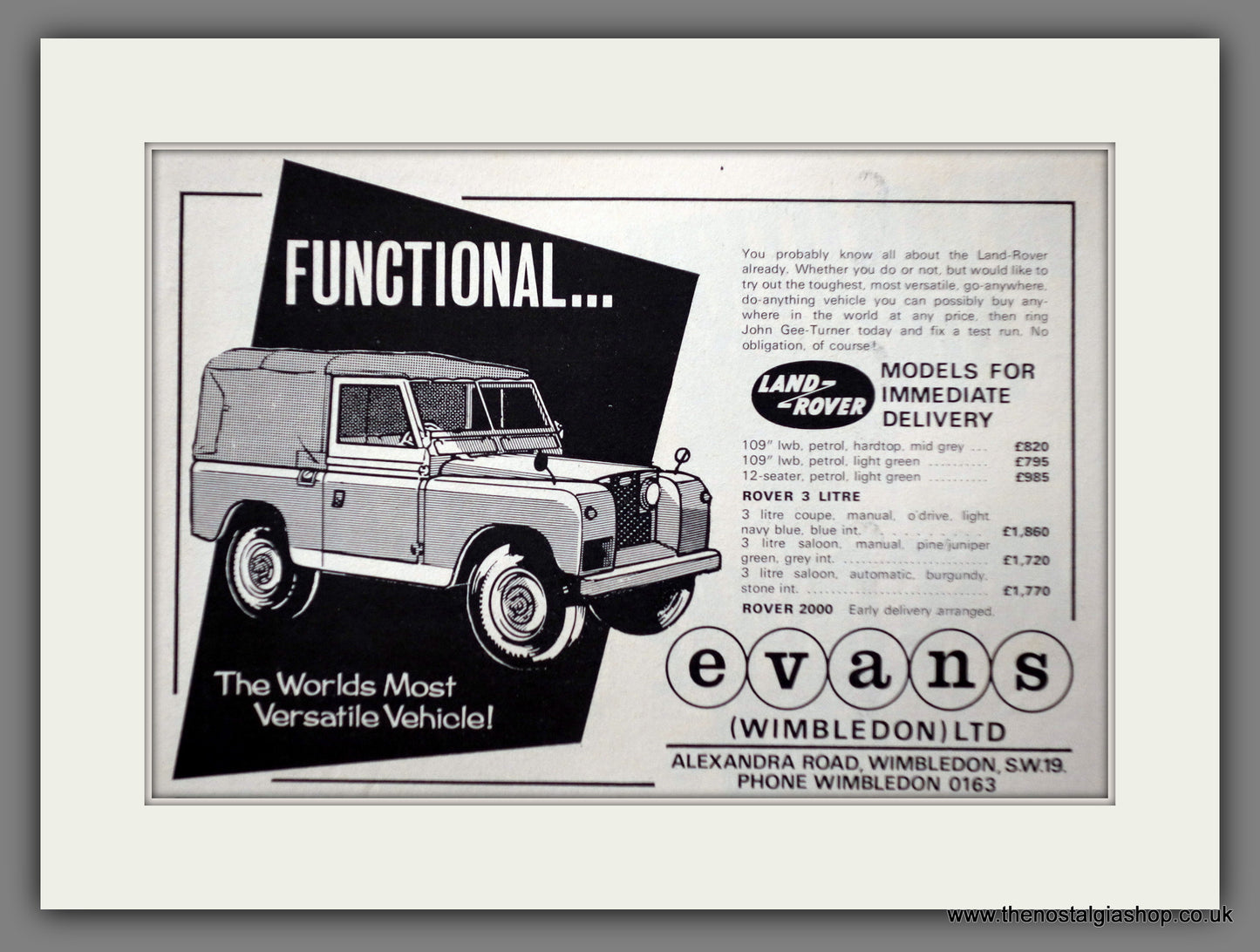 Land Rover. 1965 Original Advert (ref AD61003)