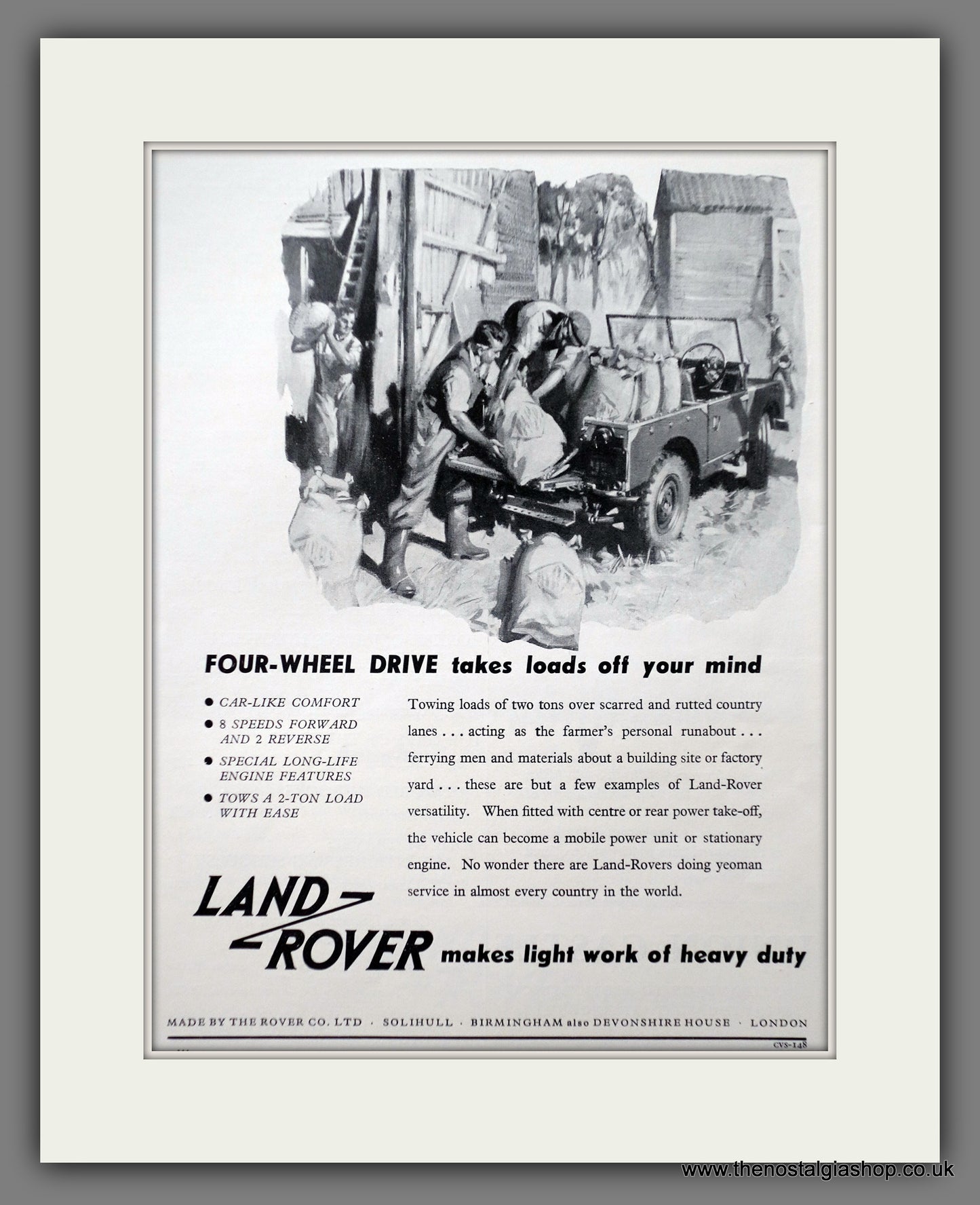 Land Rover. 1955 Original Advert (ref AD61005)