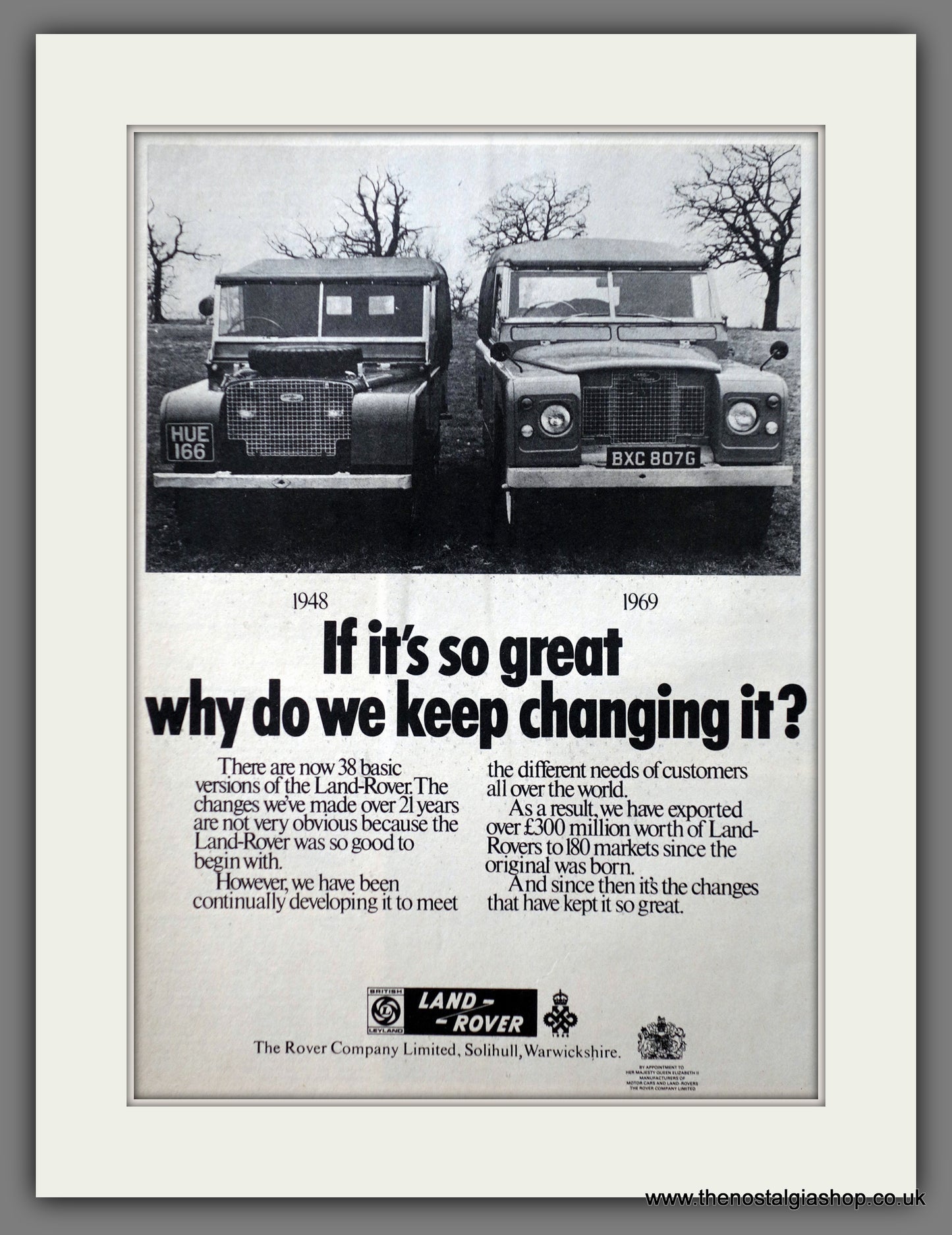 Land Rover. 1969 Original Advert (ref AD61018)