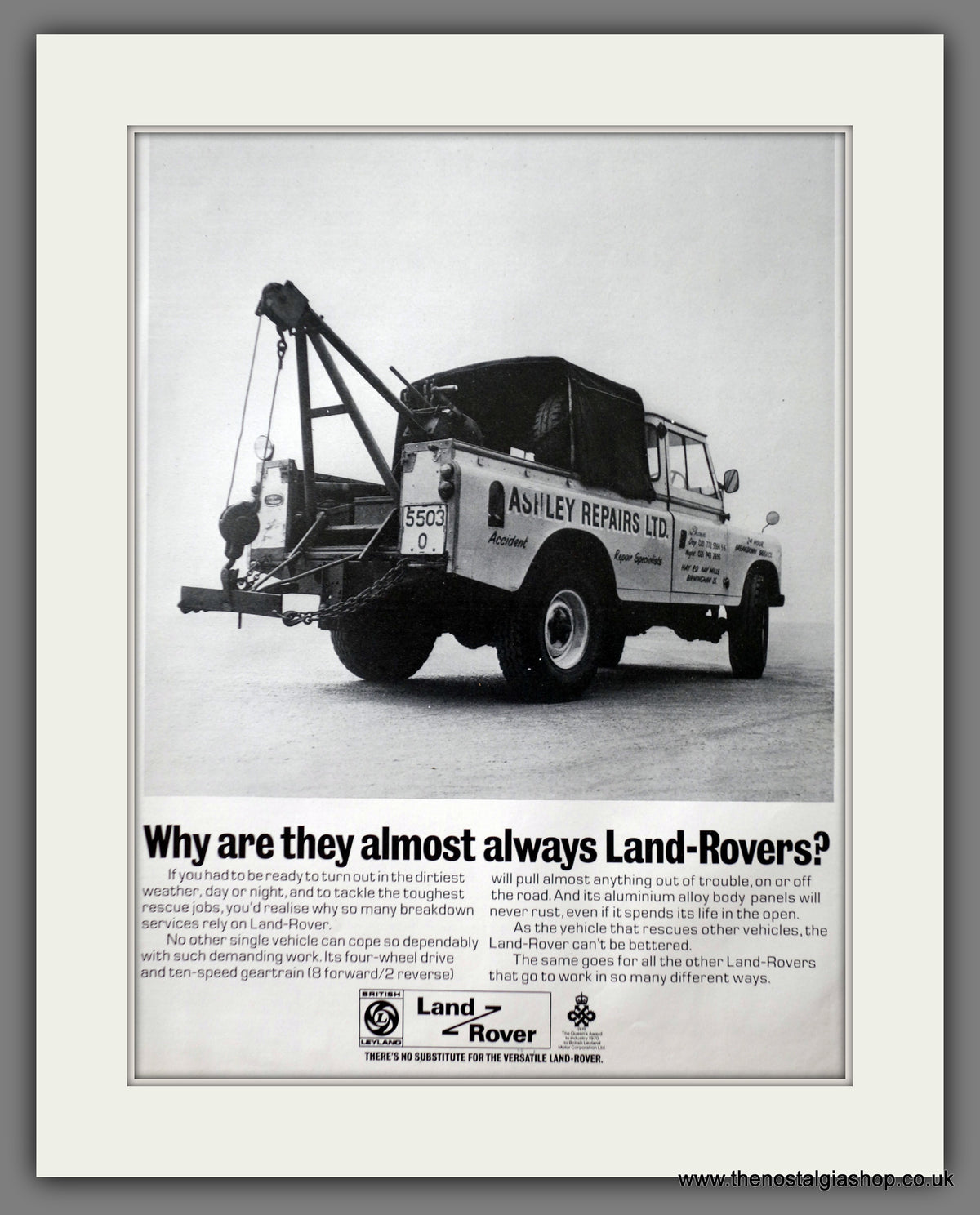 Land Rover. 1974 Original Advert (ref AD61057) – The Nostalgia Shop