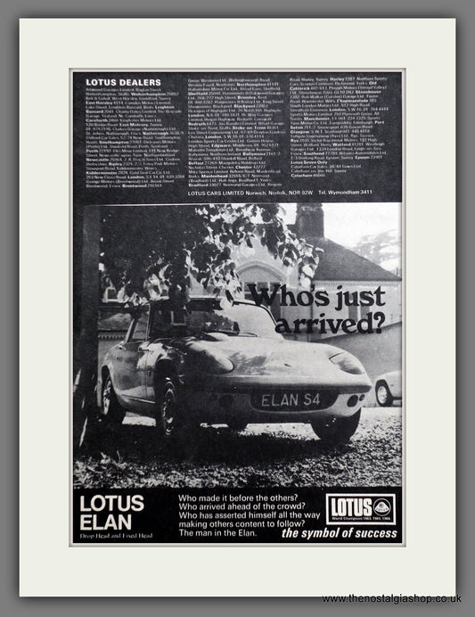 Lotus Elan 1970 Original Advert (ref AD60979)