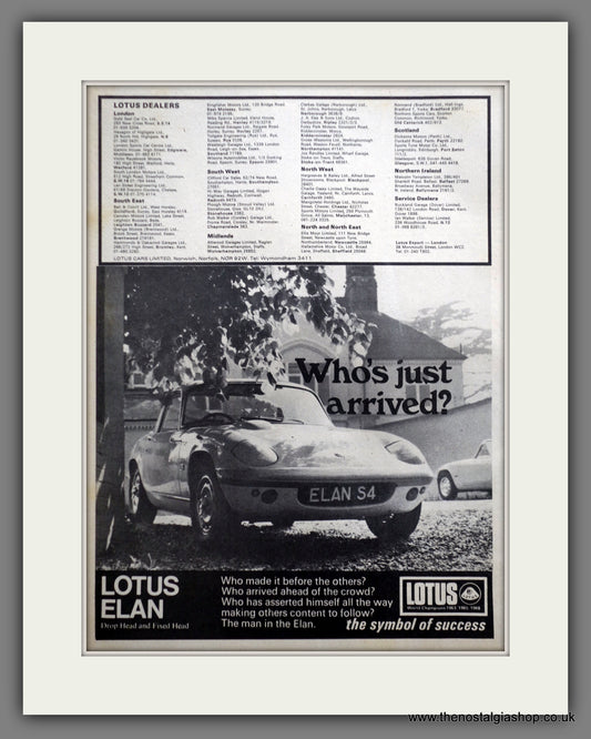 Lotus Elan 1970 Original Advert (ref AD60981)